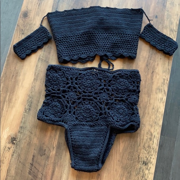Pickett Pretty Other - Black Crochet Bikini